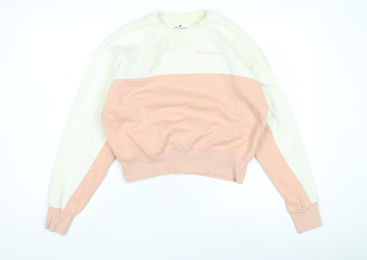 Champion Women's Ivory XS Colourblock Pullover Sweatshirt