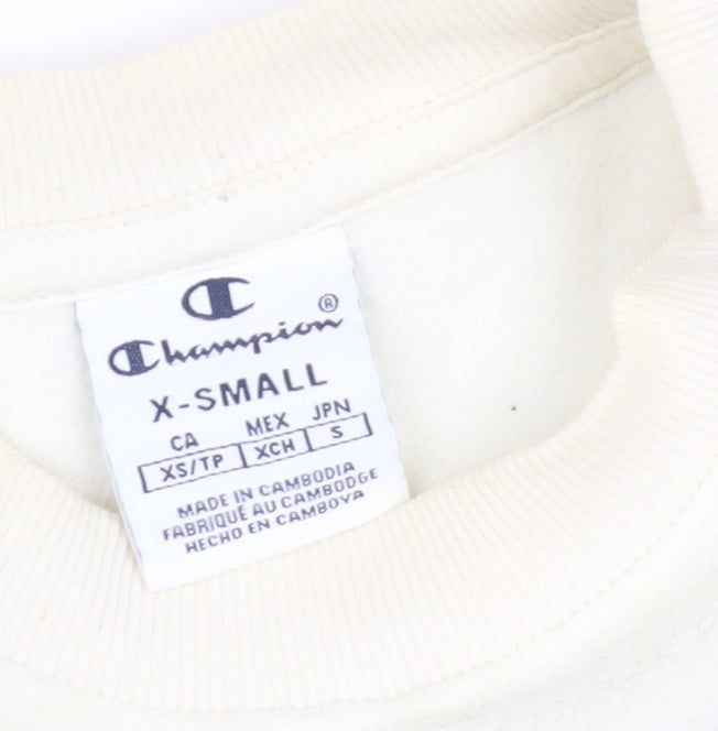 Champion Women's Ivory XS Colourblock Pullover Sweatshirt