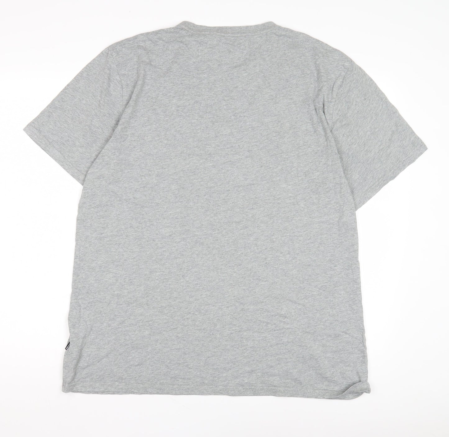 Converse Men's Grey XL T-Shirt, Sporty Logo, Cotton