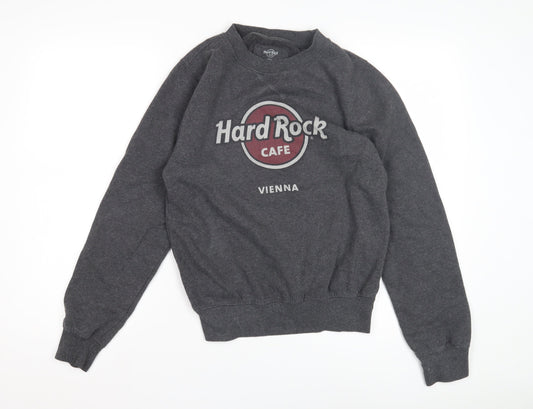 Hard Rock Cafe Grey Unisex Sweatshirt, S, Music Theme