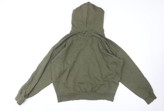 Diesel Men's Green Pullover Hoodie, L, Logo Accent