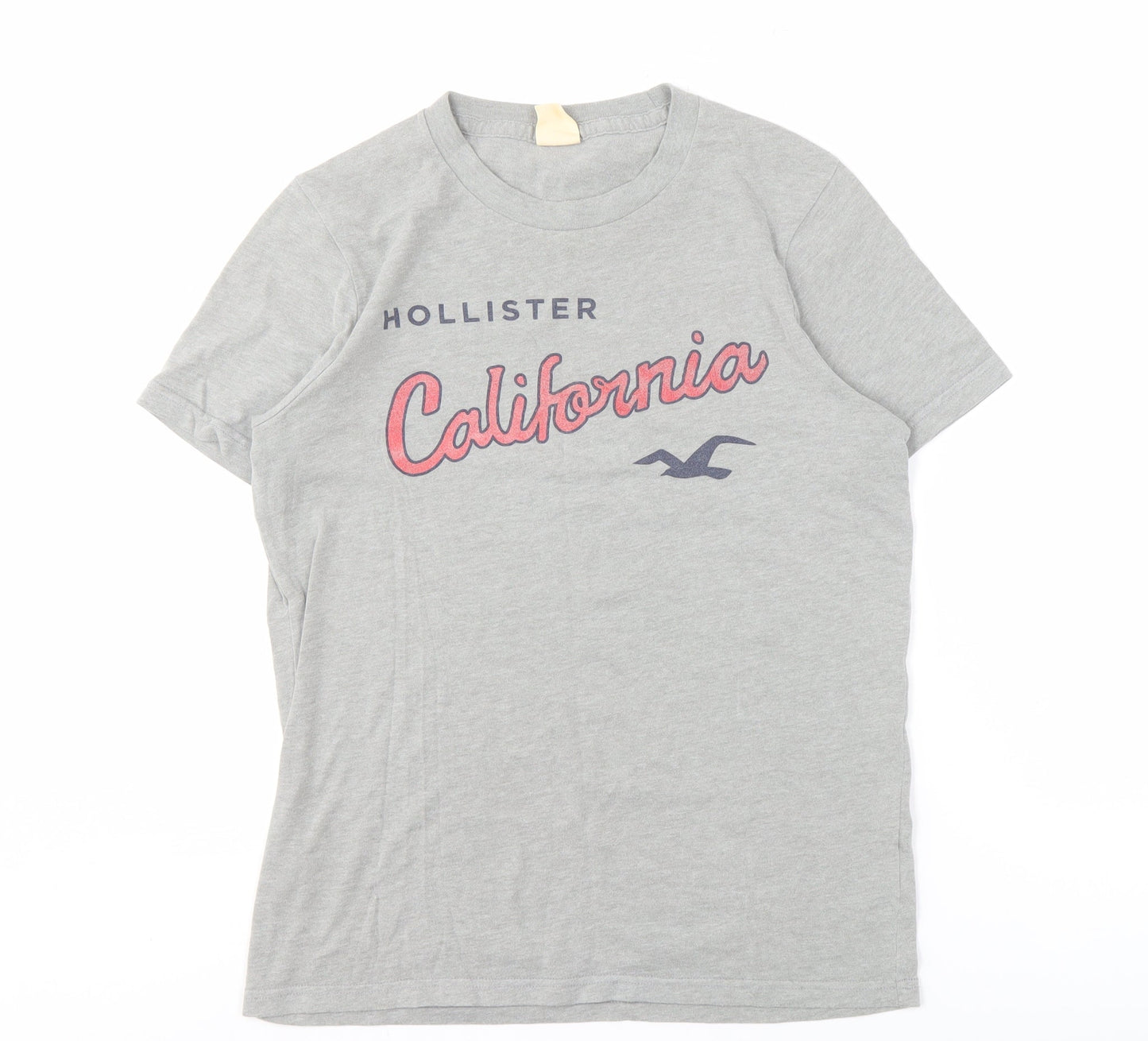 Hollister Men's Grey California Graphic T-Shirt M