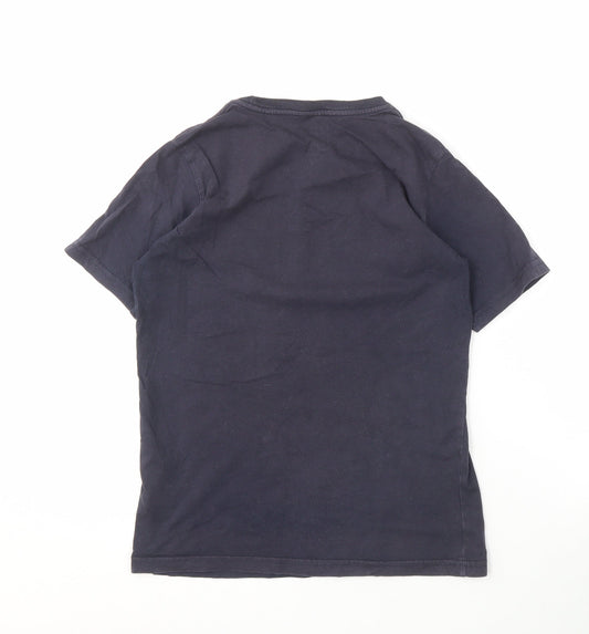 Quiksilver Black T-Shirt Unisex Size 4 Crew Neck Casual