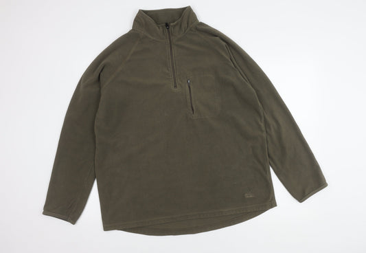 Peter Storm Men's Brown 2XL Fleece Pullover Sweatshirt