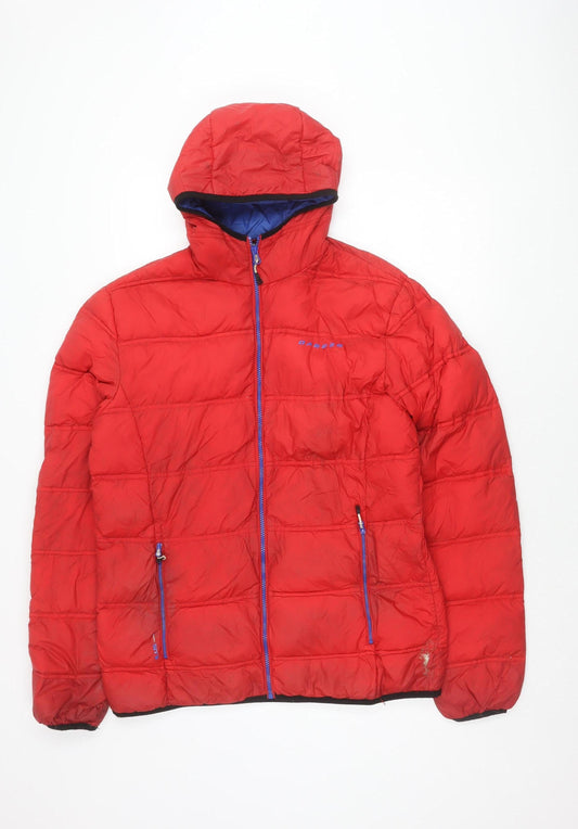 Dare2b Men's Red Puffer Jacket M Hooded Casual
