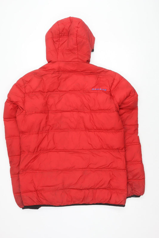 Dare2b Men's Red Puffer Jacket M Hooded Casual