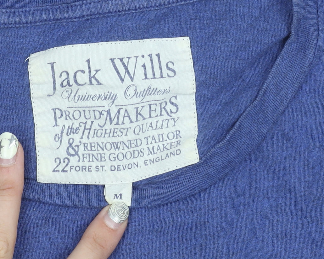 Jack Wills Men's Blue M Short Sleeve Crew Neck T-Shirt