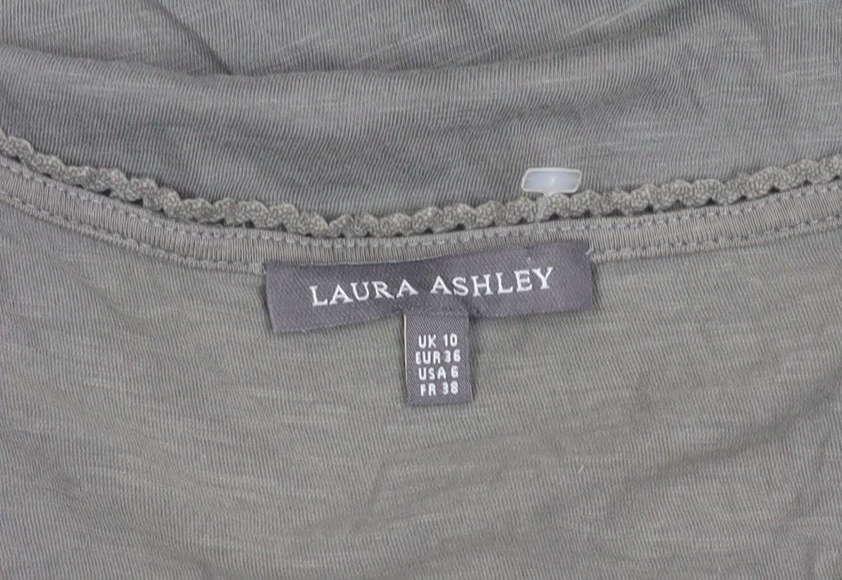 Laura Ashley Women's Grey Crochet Tank Size 10
