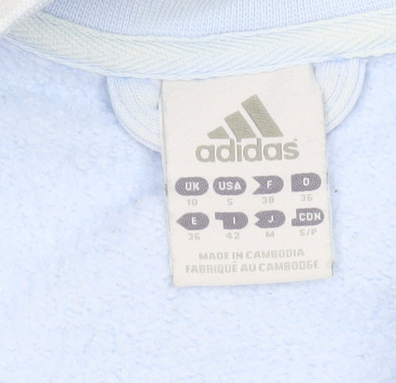 Adidas Women's Blue Jacket, Size 10, Full Zip Casual