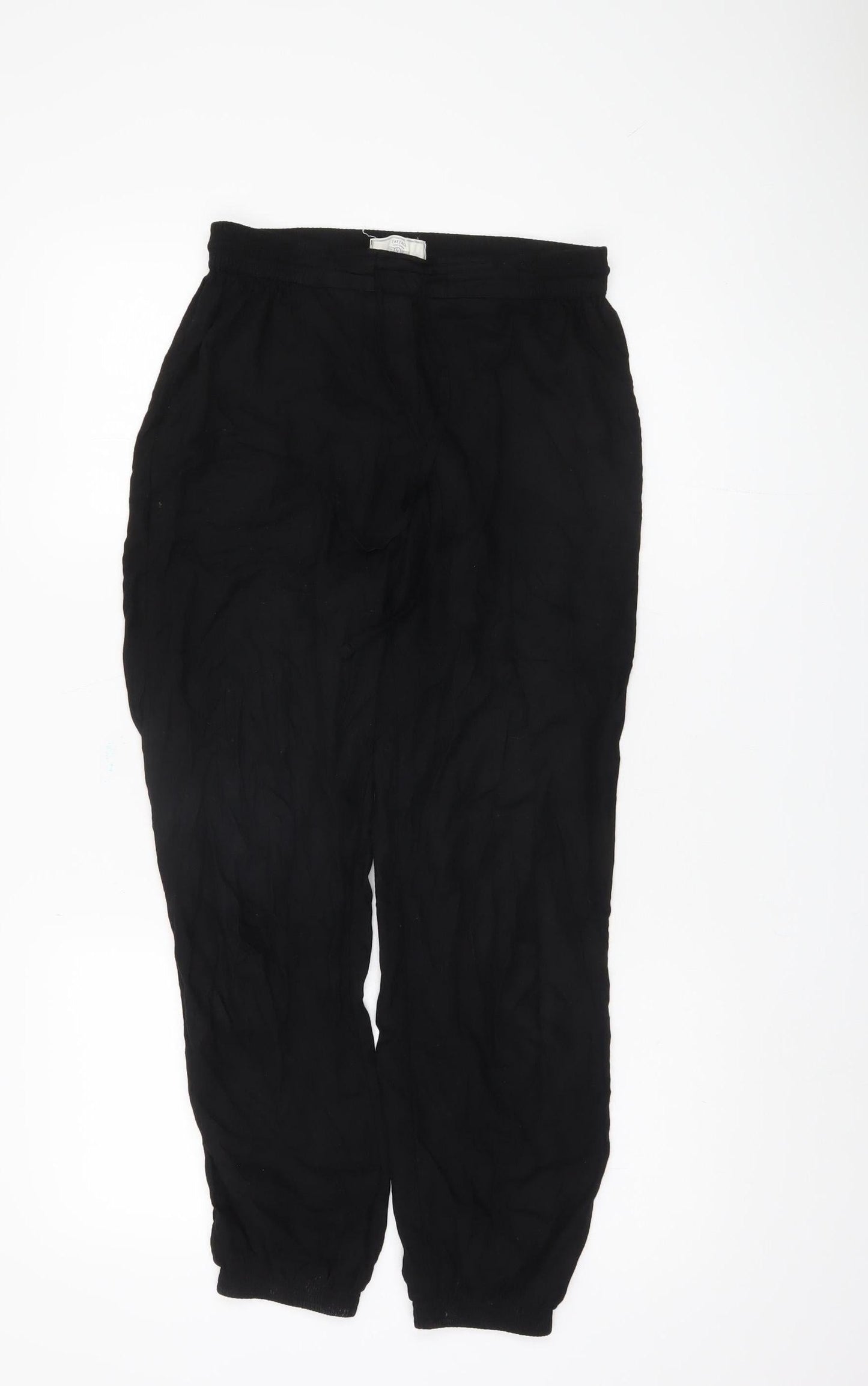 Fat Face Women's Black Trousers Size 8, Viscose, Elastic Waist