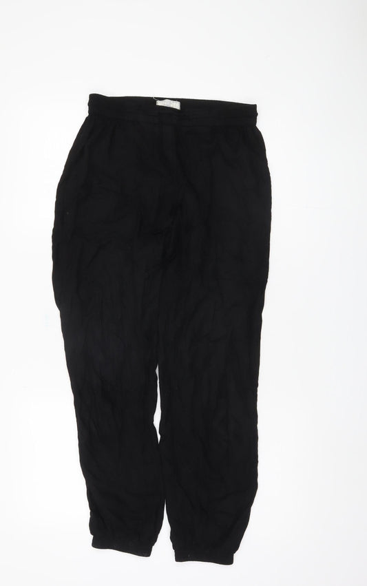 Fat Face Women's Black Trousers Size 8, Viscose, Elastic Waist