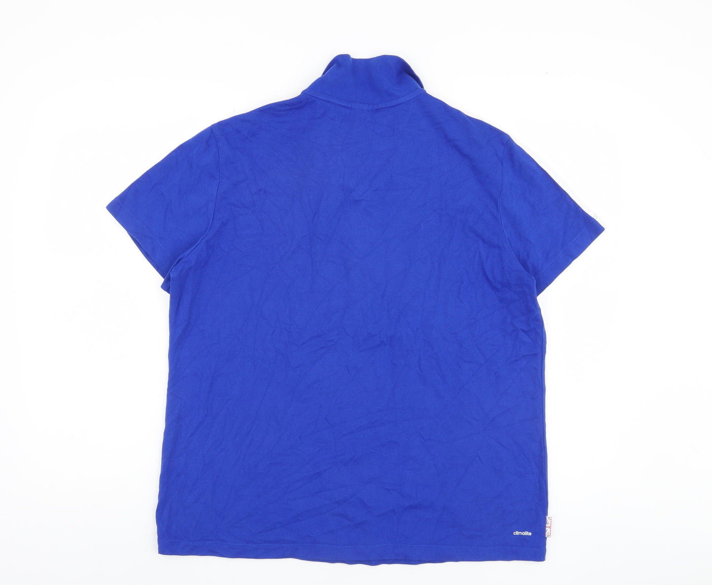 Adidas Men's Blue XL Team GB Polo Shirt