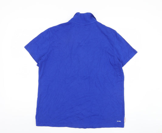 Adidas Men's Blue XL Team GB Polo Shirt