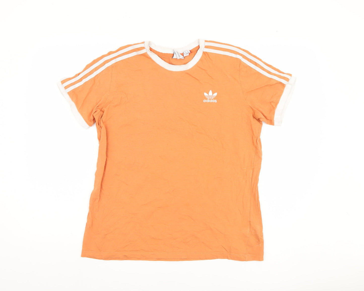 Adidas Women’s Orange Ringer T-Shirt Size 10
