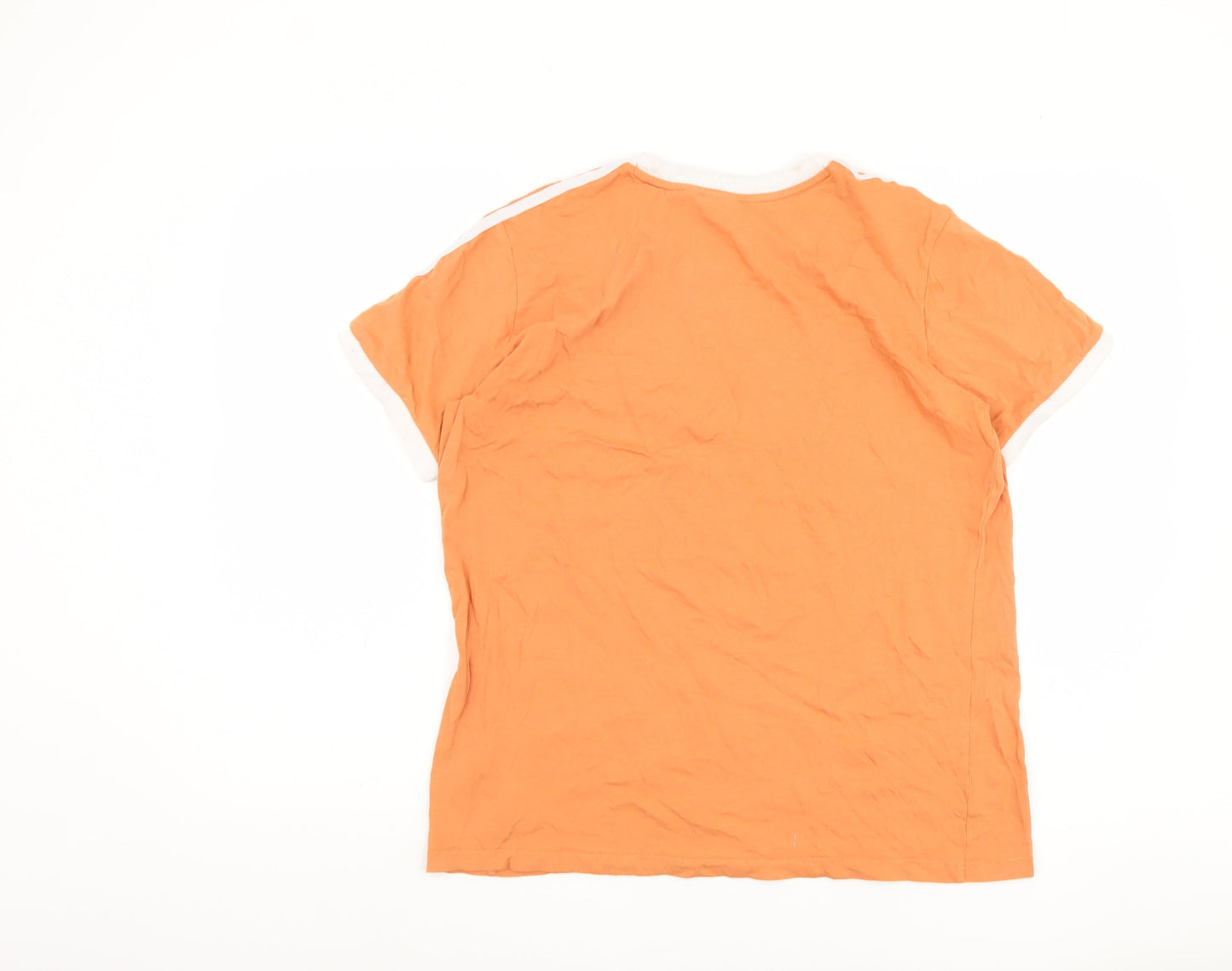 Adidas Women’s Orange Ringer T-Shirt Size 10
