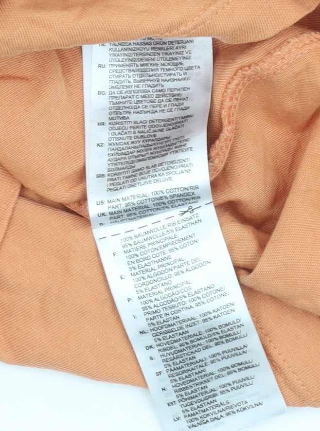 Adidas Women’s Orange Ringer T-Shirt Size 10