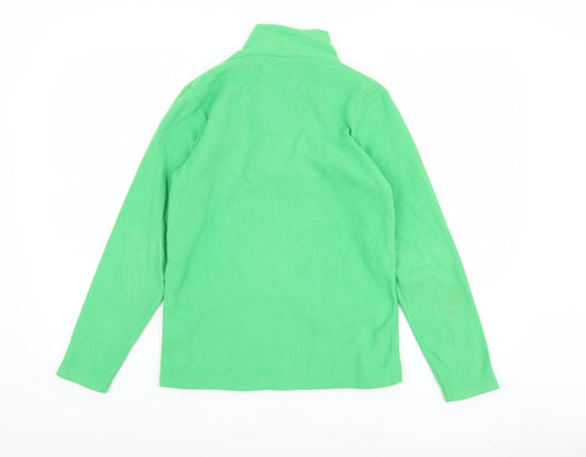 Mountain Warehouse Boys Green 11-12 Years 1/2 Zip Fleece Sweatshirt
