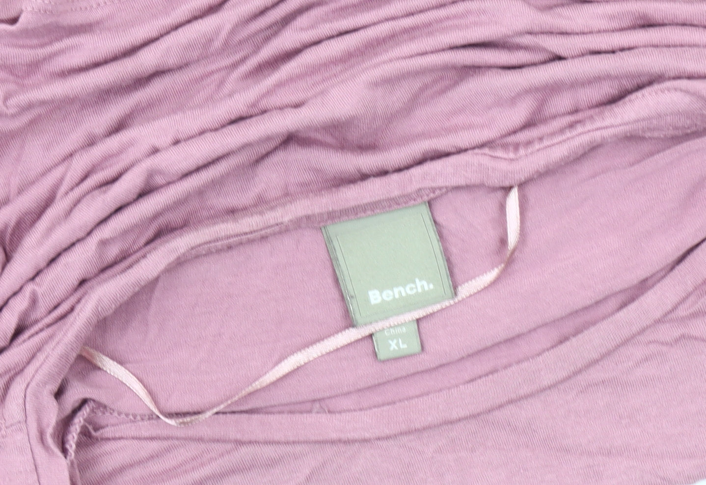 Bench Women's Pink XL Relaxed Basic T-Shirt 3/4 Sleeve