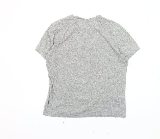 Champion Men's Medium Grey T-Shirt, Logo Accents
