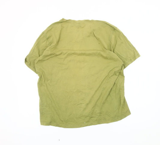 Mens UK Size 5 Ted Baker Green Cotton T-Shirt