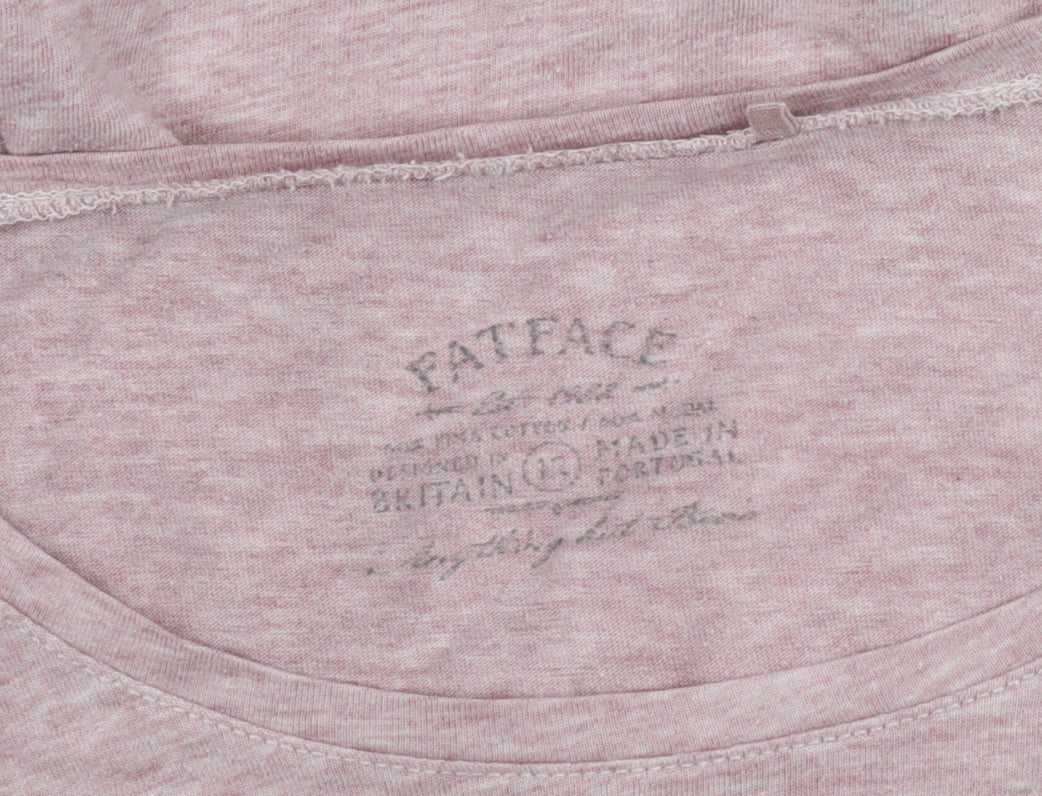 FatFace Women's Pink 3/4 Sleeve Basic T-Shirt