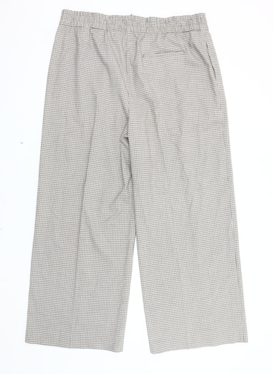 Marks and Spencer Women's Black Check Trousers Size 16