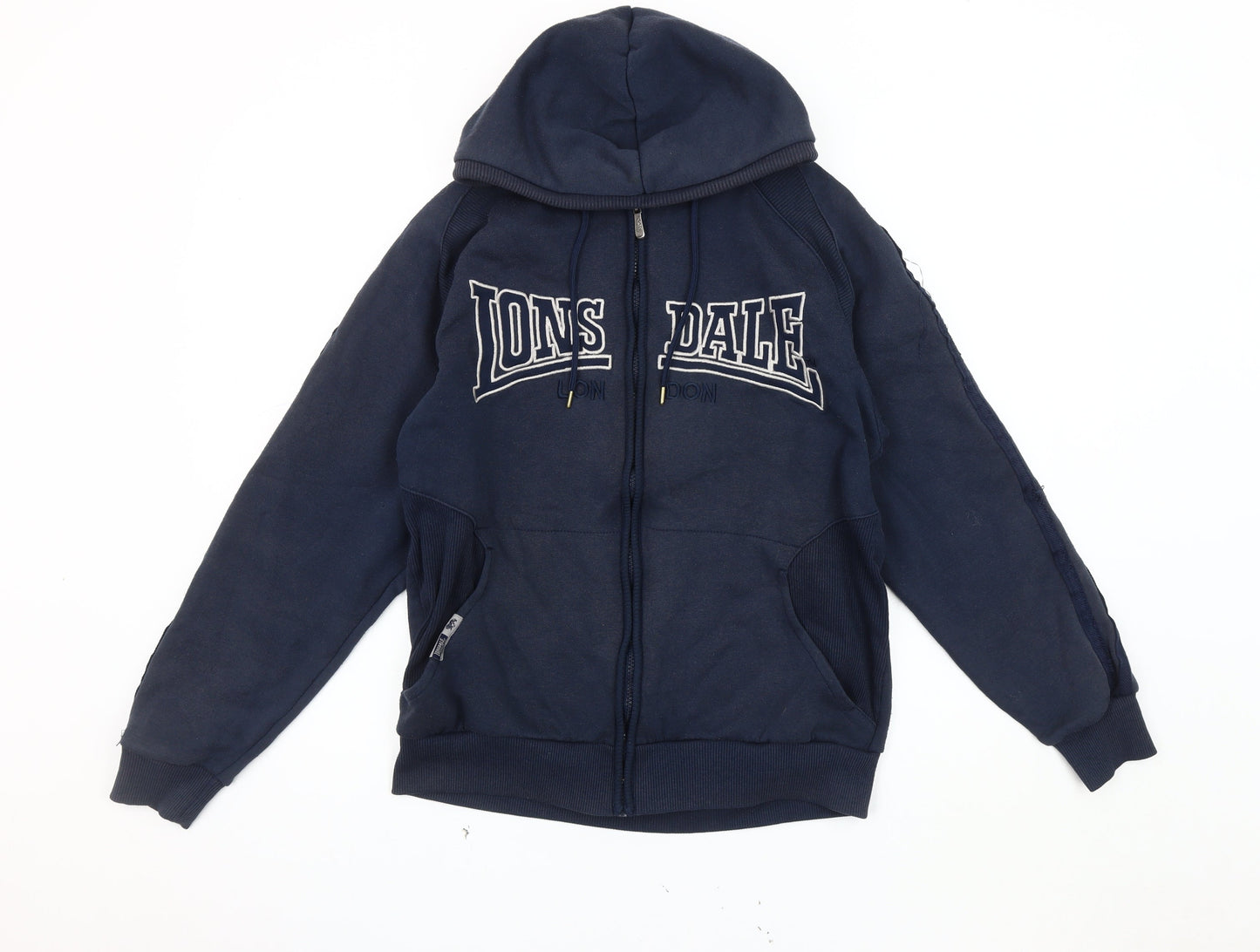 Lonsdale Men's Blue Hooded Jacket Size S