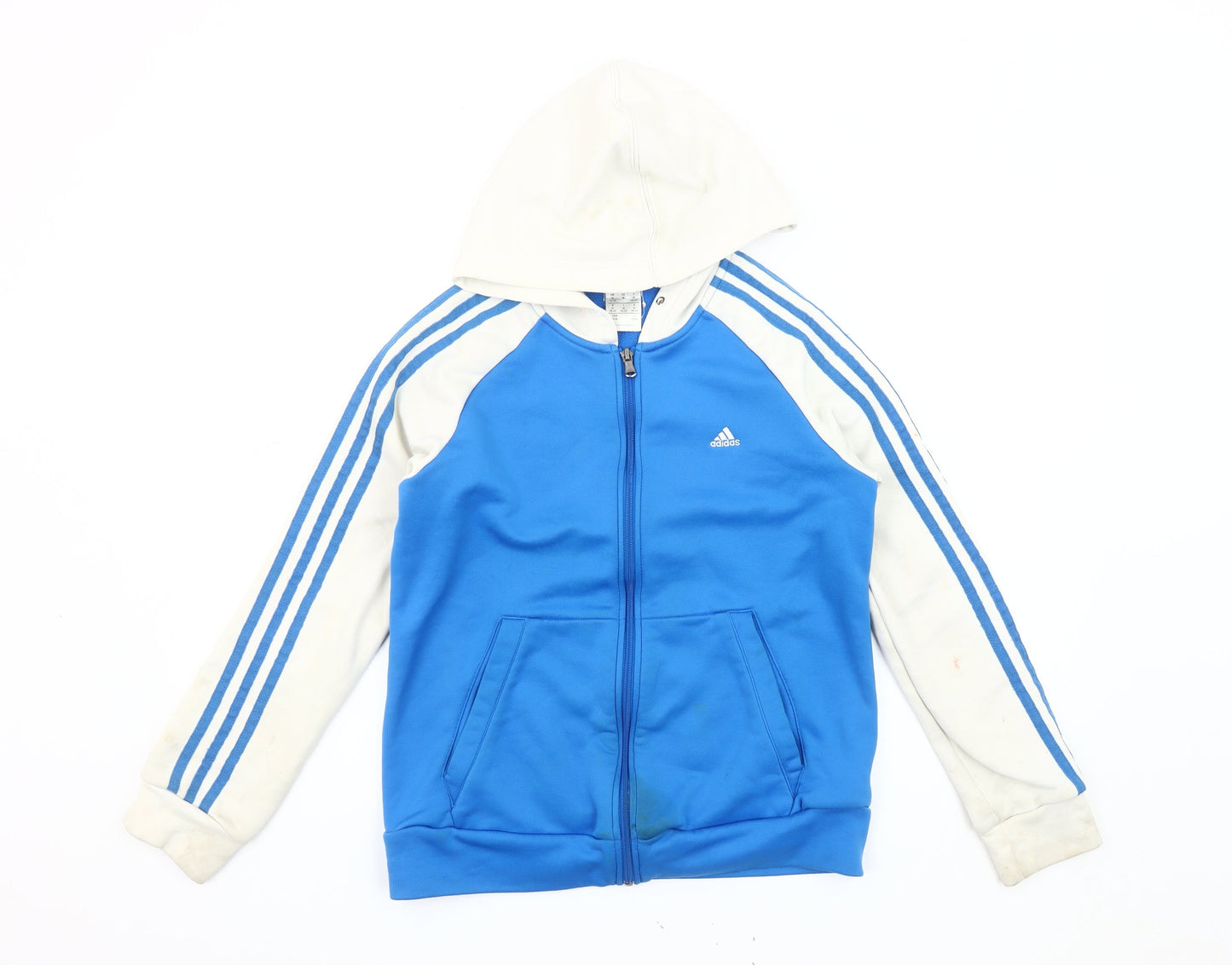 Adidas Women's Blue Hooded Jacket, Size 12-14
