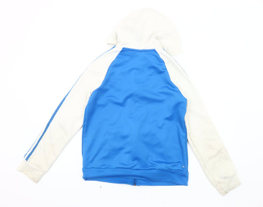 Adidas Women's Blue Hooded Jacket, Size 12-14