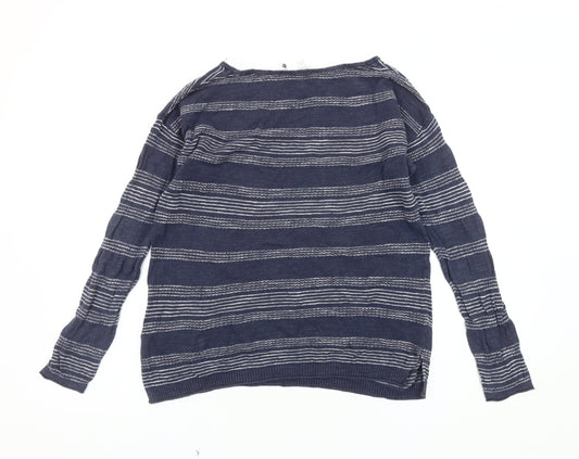 FatFace Women's Blue Striped Top Size 8