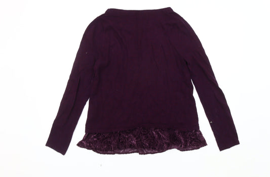 White Stuff Women's Purple Pullover Jumper Size 12