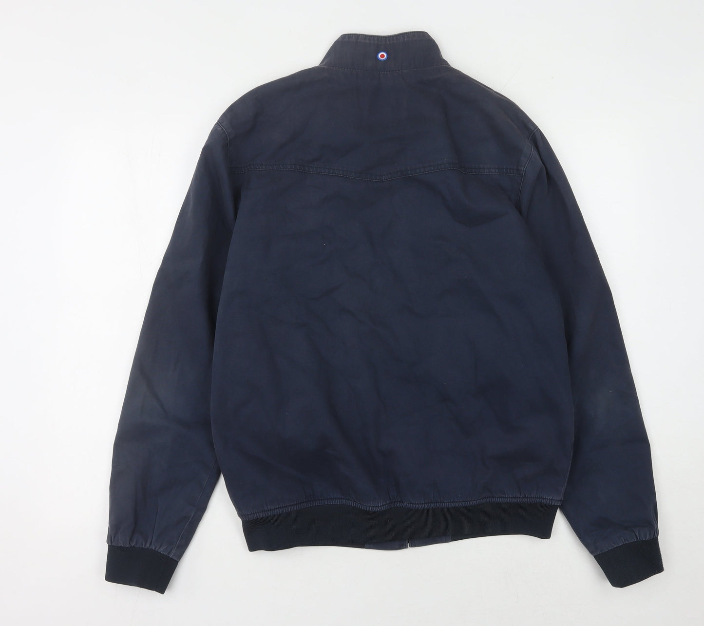Lambretta Men's Blue Cotton Casual Jacket, Stand-Up Collar