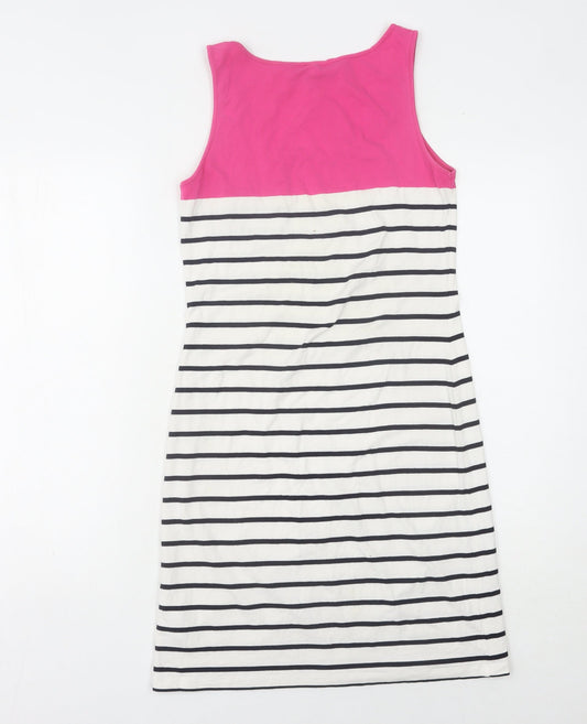 Crew Clothing Women's Pink Striped Tank Dress Size 8