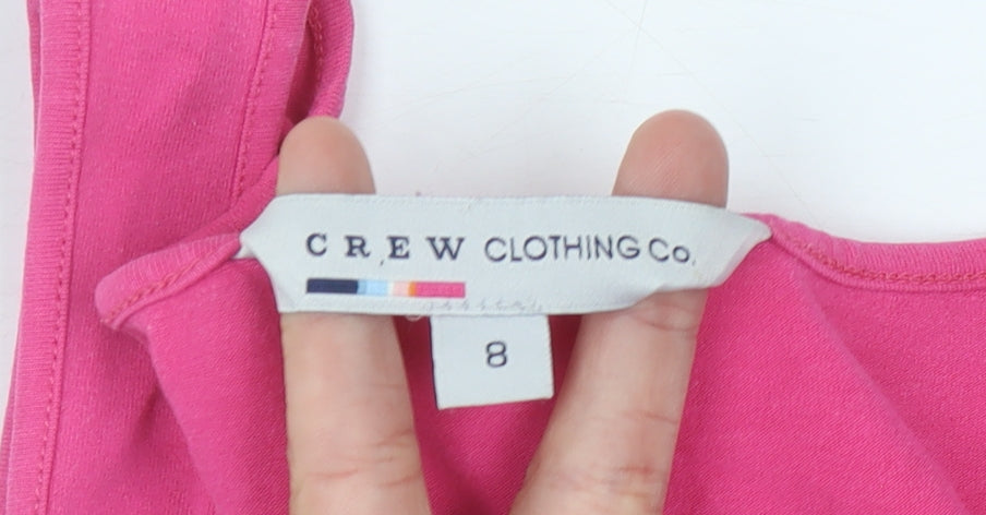 Crew Clothing Women's Pink Striped Tank Dress Size 8