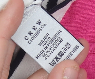 Crew Clothing Women's Pink Striped Tank Dress Size 8