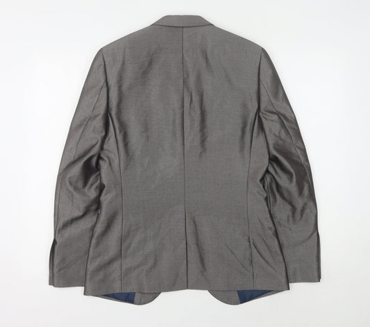 Ventuno 21 Men's Grey Slim Fit Suit Jacket 36 Small