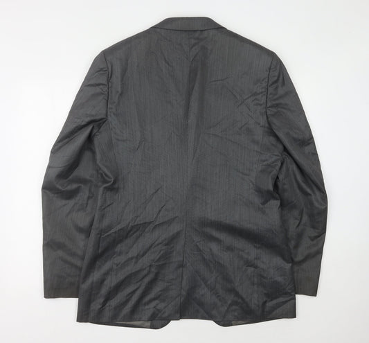 DKNY Men's Grey Long Blazer Jacket Size 42L