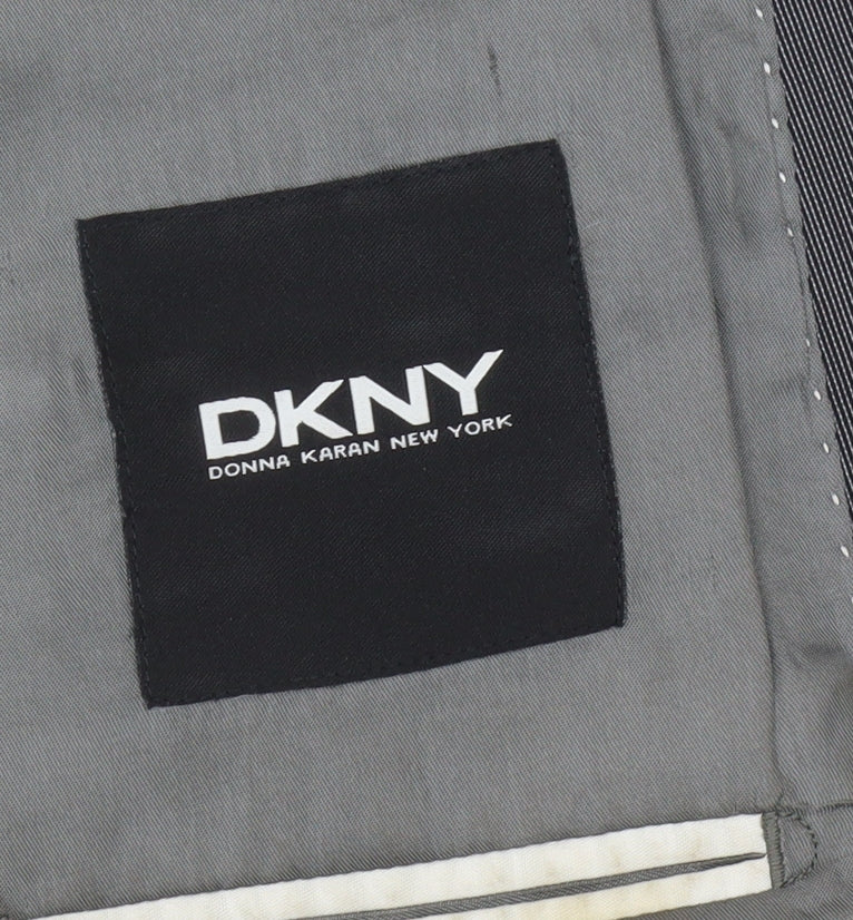 DKNY Men's Grey Long Blazer Jacket Size 42L