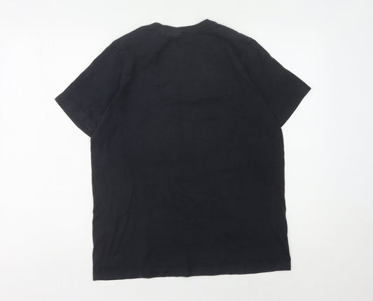 Nike Men's Black XL Logo Tee, Short Sleeve, Crew Neck