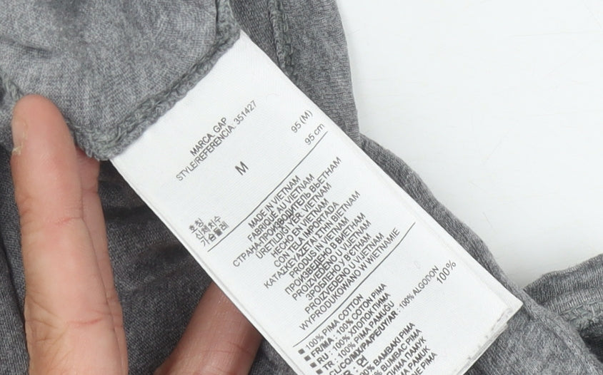 Gap Women's Grey Long Sleeve Basic T-Shirt, M