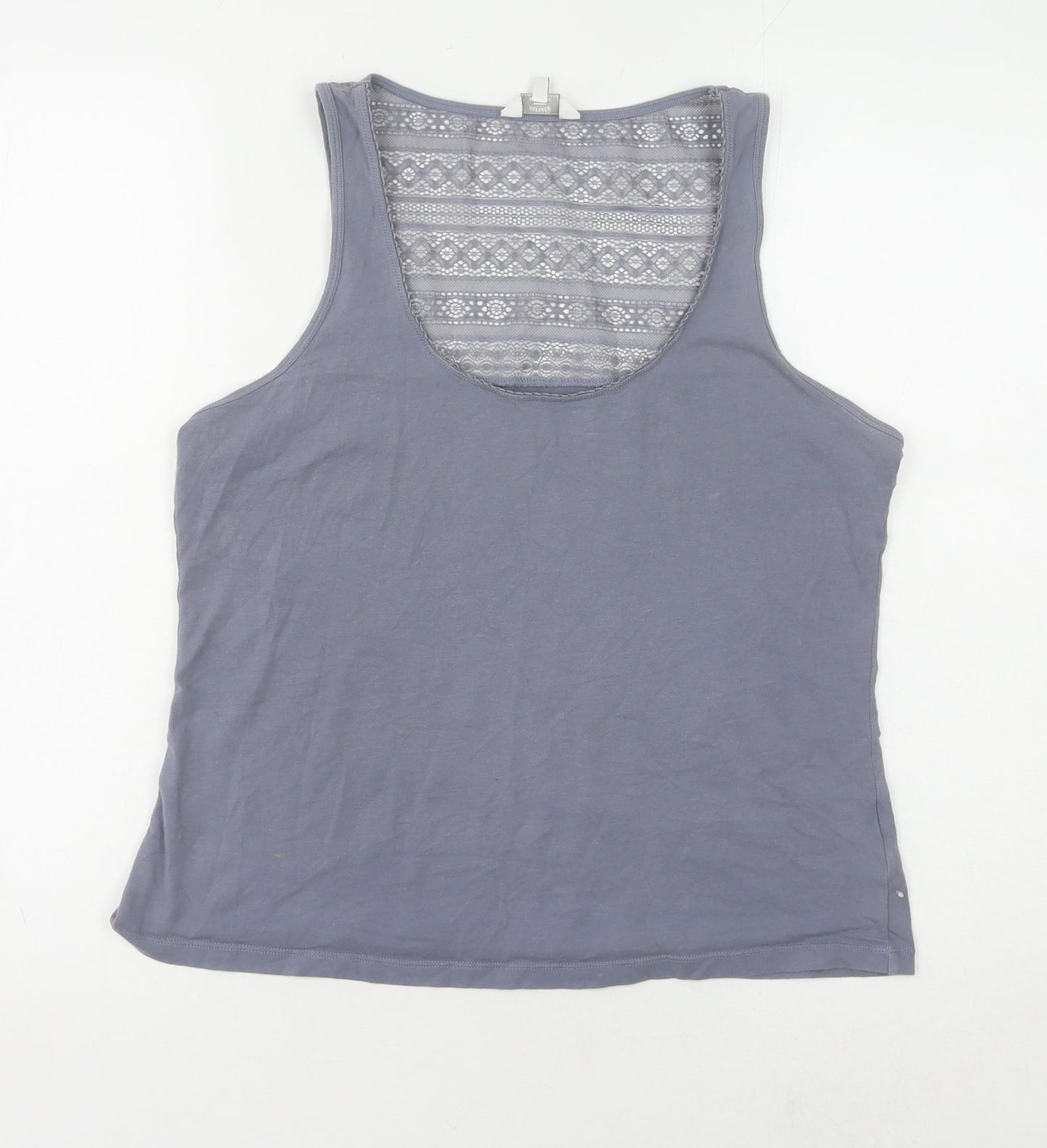 FatFace Women's Blue Tank Top UK 14 Cotton