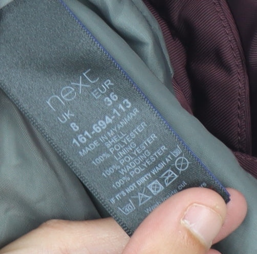 Next Women's Red Puffer Jacket Size 8