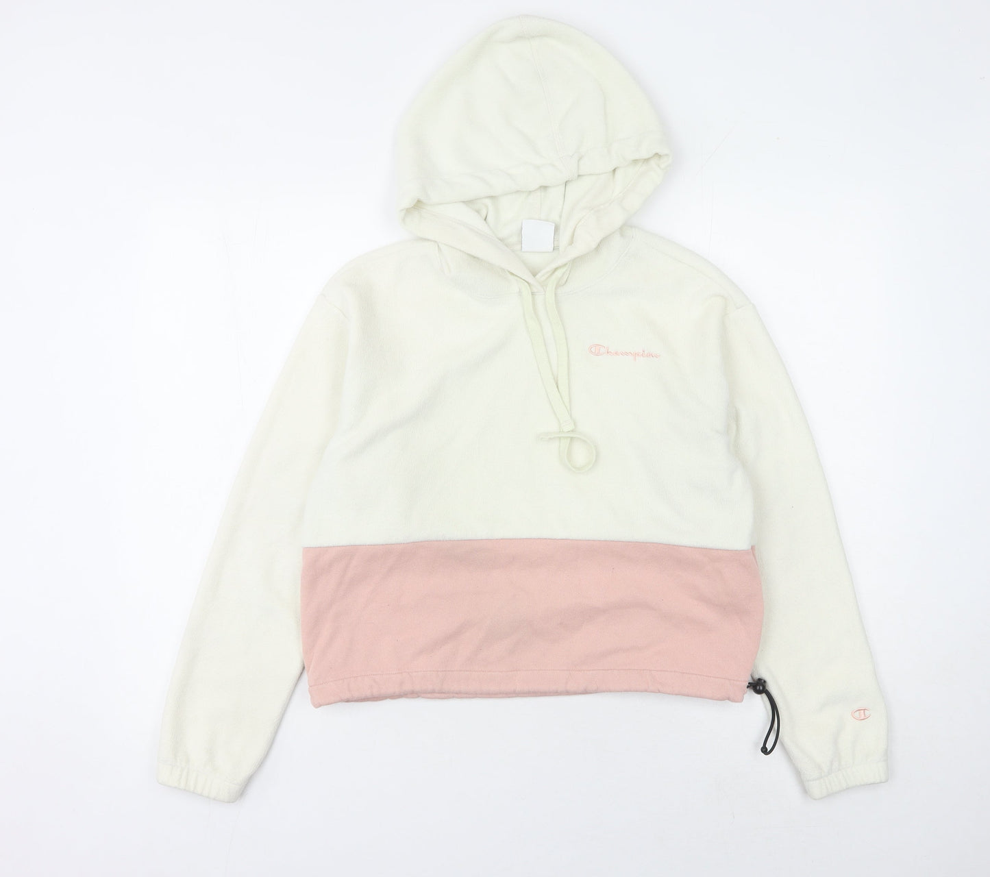 Champion Women's Ivory Pink Pullover Hoodie - Size S