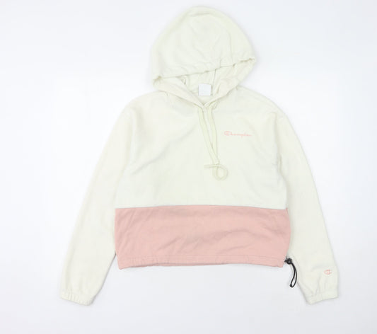 Champion Women's Ivory Pink Pullover Hoodie - Size S