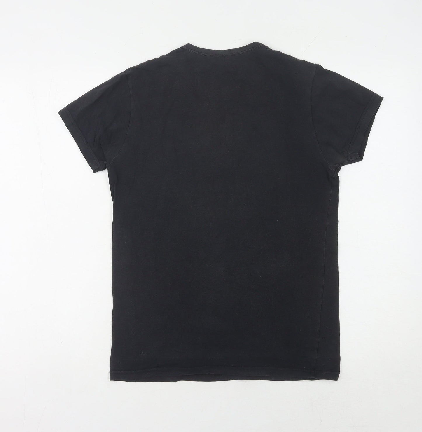 Emporio Armani Men's Black Cotton Logo T-Shirt S