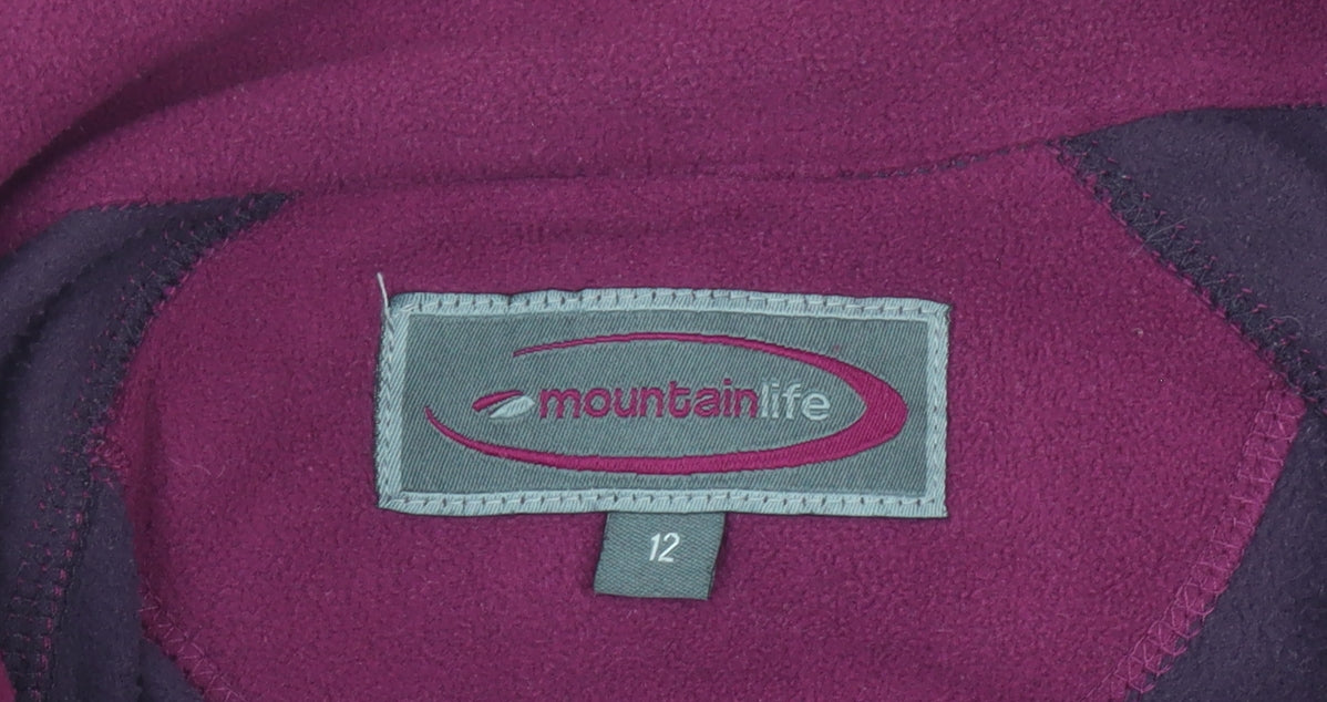 Mountain Life Women’s Purple Fleece Pullover Sweatshirt Size 12