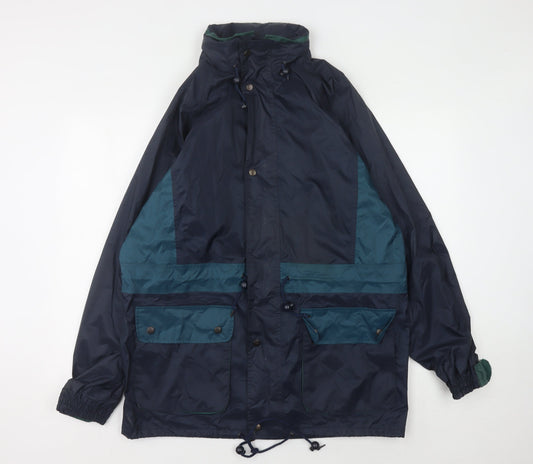 Champion Men's Blue Rain Coat Jacket Size M