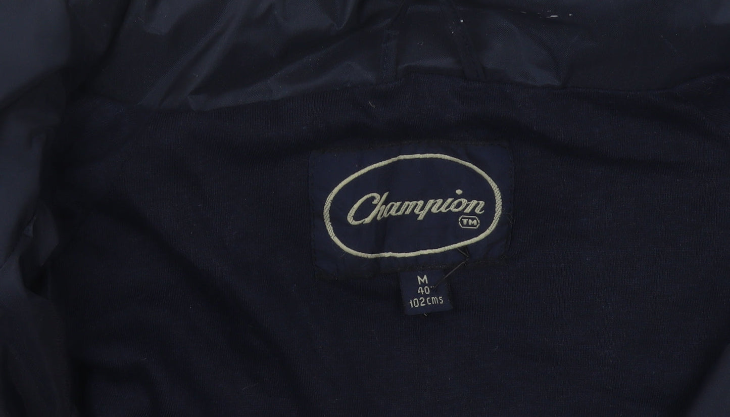 Champion Men's Blue Rain Coat Jacket Size M