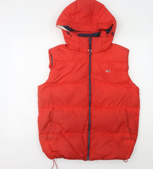 Tommy Jeans Men's Red Puffer Jacket M Winter