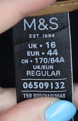 Marks and Spencer Women's Black Trousers Size 16